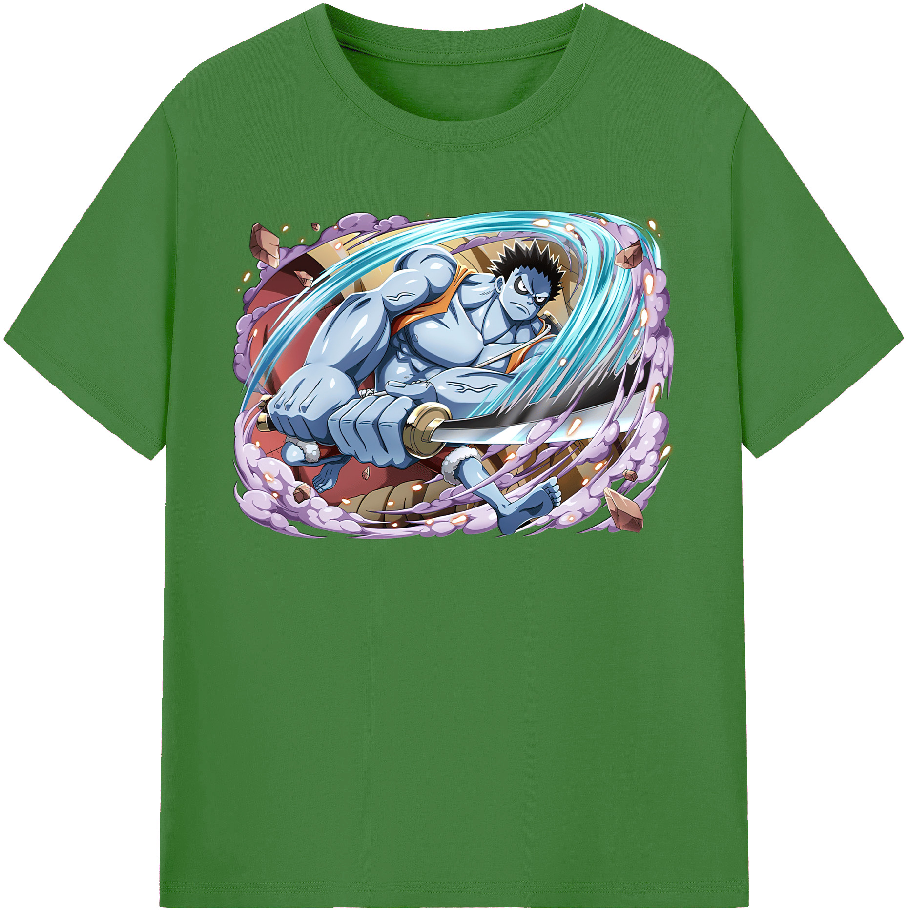 ワンピース モンキー・D・ルフィ ONE PIECE Monkey D. Luffy レディースカジュアルプリントTシャツ（綿100％）
